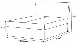 Čalouněná postel boxspring REYNA, 180x200, kronos 06
