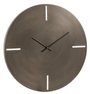 Nástěnné hodiny J-line kovové 76,5cm, šířka 4cm, tmavě šedá