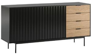 Černá dřevěná komoda Teulat Sierra 159.2 x 47 cm