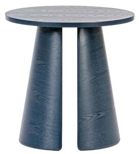 Modrý jasanový kulatý odkládací stolek Teulat Cep 50 cm
