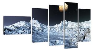 Obraz měsíční krajiny (110x60cm)