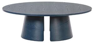 Modrý jasanový kulatý konferenční stolek Teulat Cep 110 cm