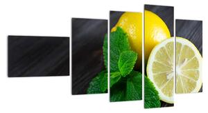 Obraz citrónu na stole (110x60cm)