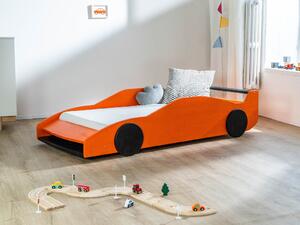 Dětská auto postel ve tvaru FERRARI F40 80x160 cm - Oranžová - černá