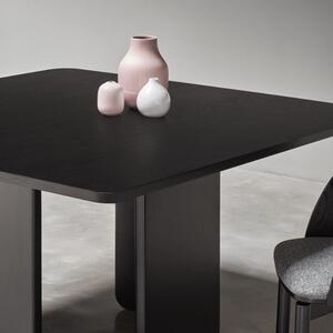 Černý jasanový jídelní stůl Teulat Arq 137 x 137 cm