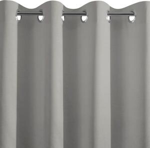 Jednobarevné zatemňovací závěsy šedé barvy 140 x 250 cm