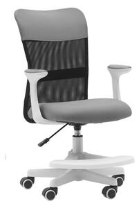 Dětská židle Neoseat MONKEY WHITE s podnoží — látka, bílá / světle šedá
