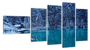Obraz zimního jezera (110x60cm)