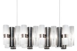 Slamp La Lollo Pewter white suspension linear 100, designové závěsné svítidlo, 70W LED 2700K stmívatelné, délka 93cm