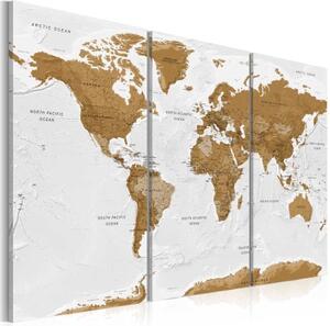 Obraz - World Map: White Poetry
