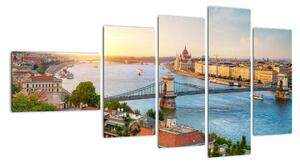 Obraz Budapešť - výhled na řeku (110x60cm)