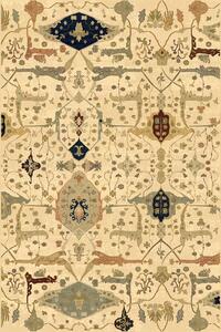 Kusový koberec vlněný Dywilan Polonia Persej krémový béžový Rozměr: 200x300 cm