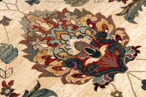 Kulatý koberec vlněný Dywilan Superior Latica krémový béžový Rozměr: průměr 135 cm