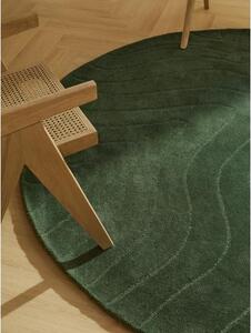 Kulatý ručně všívaný vlněný koberec Aaron