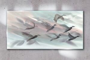 Obraz na skle Obraz na skle Abstrakce zvířat ptáků