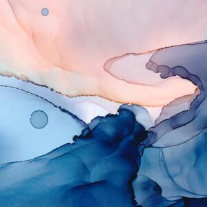 Malvis ® Tapeta modrá abstrakce malba Vel. (šířka x výška): 144 x 105 cm