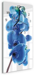 Skleněné hodiny vertikální Orchidej zsppc-30x60-00171660