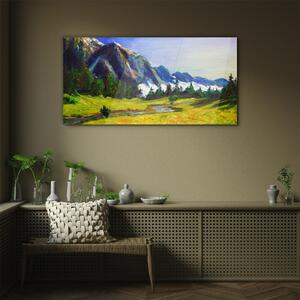 Obraz na skle Obraz na skle Hory Lesní horské nebe