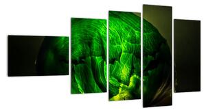 Zelená moderní abstrakce (110x60cm)