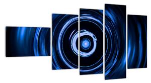 Modrý abstraktní obraz (110x60cm)