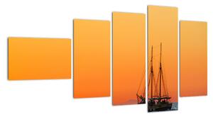 Plachetnice na moři - moderní obraz (110x60cm)