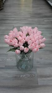 Umělá květina Edwilan tulipán, barva světle růžová, výška 44cm