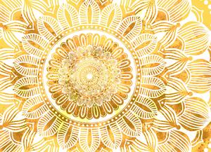 Malvis ® Tapeta mandala slunce Vel. (šířka x výška): 288 x 200 cm