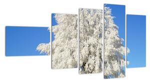 Zasněžený strom - obraz (110x60cm)