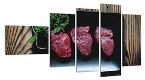 Obraz - steaky (110x60cm)