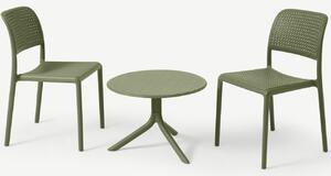 Nardi Zelený plastový zahradní stolek Step 60,5 cm