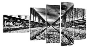 Železnice, koleje - obraz na zeď (110x60cm)