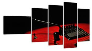 Obraz červené kytary (110x60cm)