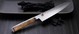 Japonský nůž Santoku 180 mm Miyabi 5000MCD Zwilling (mikrocarbidová prášková ocel MC63, 100 vrstev,rukojeť březové dřevo Masur)