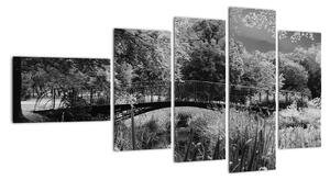 Černobílý most - obraz (110x60cm)