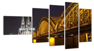 Obraz osvětleného mostu (110x60cm)