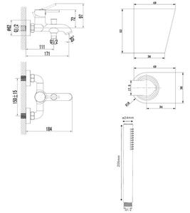 Kielle Oudee Vanová baterie se setem, EcoSpare, černá mat 10302SN34