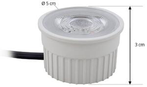 PRIOS Prios vestavný stropní spot Fibur s LED modulem, béžový, sada 10 ks, stmívatelný, Krémová / jantar, Obývací pokoj / jídelna, kov, Moderní