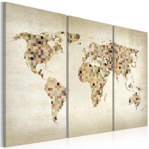 Obraz - Beige shades of the World - triptych