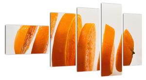 Moderní obraz - dílky pomeranče (110x60cm)