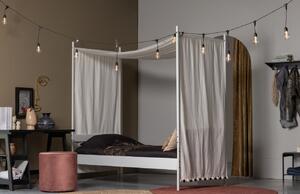 Hoorns Bílá kovová jednolůžková postel Brittney 90 x 200 cm