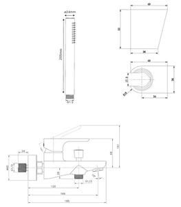 Kielle Vega Vanová baterie se setem, EcoSpare, černá mat 10318SN34