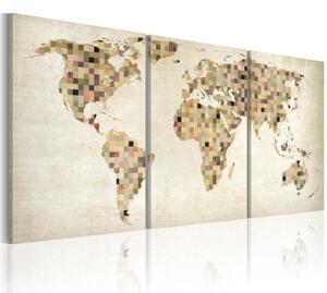 Obraz - The World map - squares