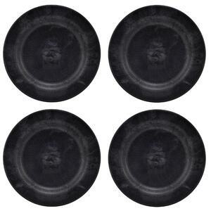 House Doctor Set čtyř černých talířů Serveur ⌀ 18 cm