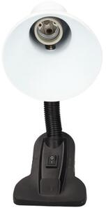 Stolní lampa s klipem na 1 žárovku E27 max 40W, bílá, Bunto, 3 roky záruka