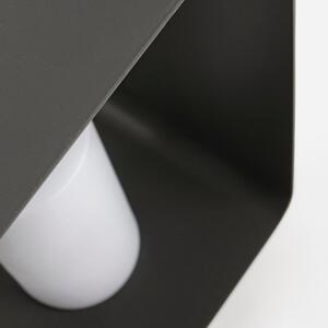 Černá kovová zahradní stolní LED lampa Bizzotto Rinley 45 cm