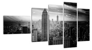 Černobílý obraz města - New York (110x60cm)