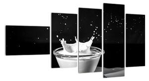 Obraz misky s mlékem (110x60cm)