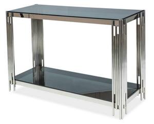 Konzolový stolek FOSSIL C, 120x78x40, sklo/chrom