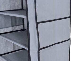 ViaDomo Via Domo - Látková šatní skříň Arno - šedá - 57x172x29 cm