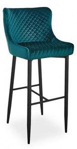Barová židle FAREL B H-1 VELVET, 46x109x42, bluvel 78, zelená